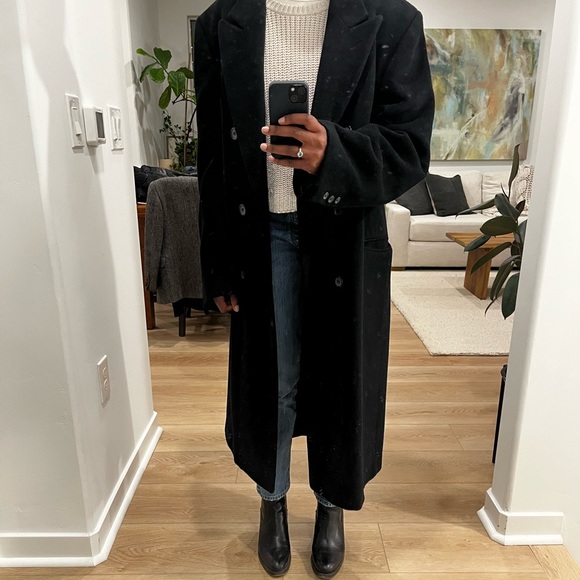 Wool Cashmere Coat in Black by J.G. Hook - Picture 3 of 12